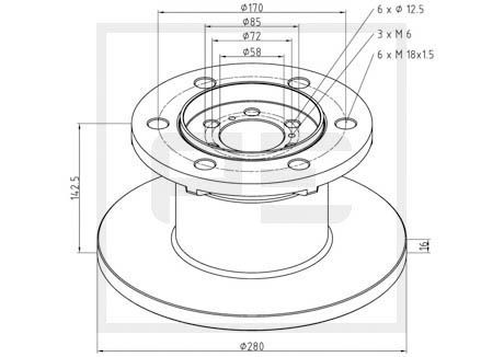 PE AUTOMOTIVE Bremžu diski 026.650-10A